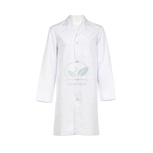 Coat Medical Woven White, Medium Size