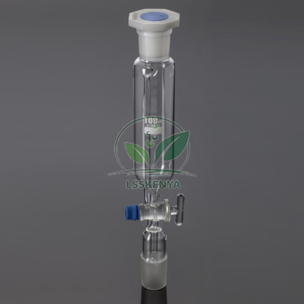 Dropping Funnel Cylindrical, Solid Glass Stopcock